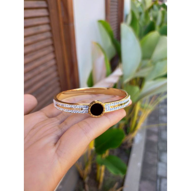 GELANG BRANDED TITANIUM MATA HITAM