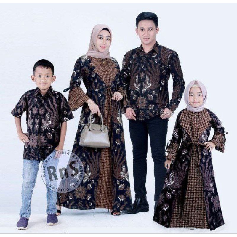 BISA PISAH Batik Couple Keluarga Sania Ruffle Ori Ndoro Jowi TERMURAH