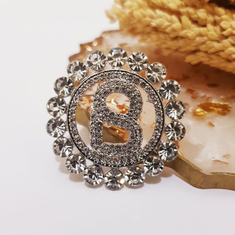 Brooch Buttonscarves KW / Bross Buttonscarves KW / Bross Button KW-09 Silver