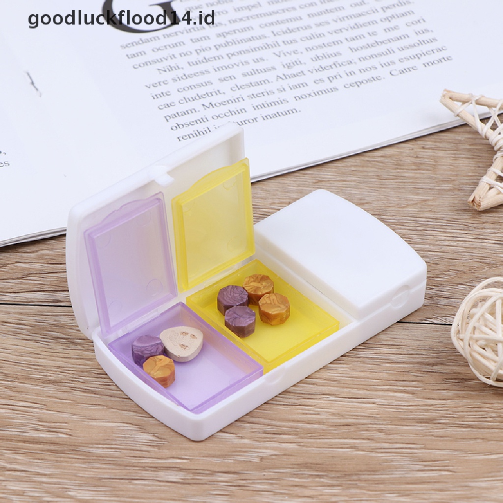 [OOID] Mini Travel Cutter Splitter Medicine Storage Splitters Cut Pill Cases Dispenser ID