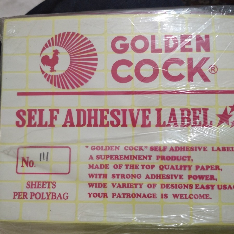 

kertas label golden cock 111