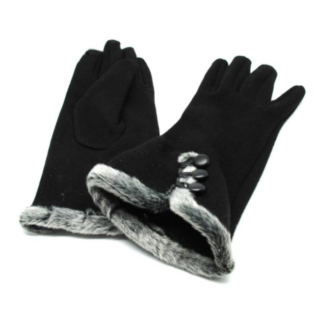 Sarung Tangan Wanita Touch Screen Winter Women Gloves Black