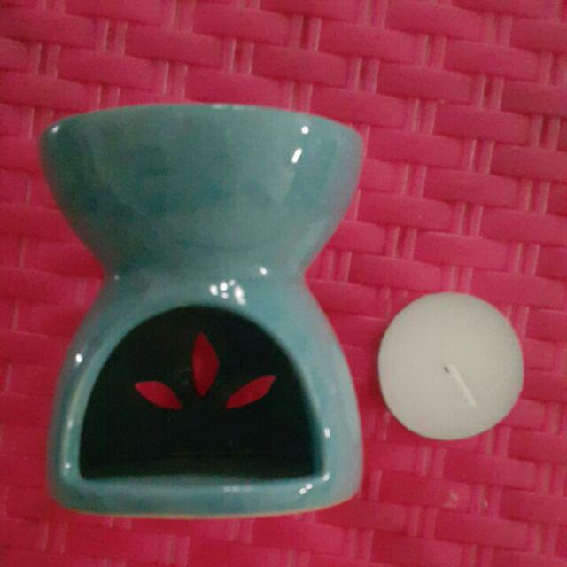 Paket 2 Tungku Aromaterapi Bentuk Sedang Mangkuk Keramik Full Glasir