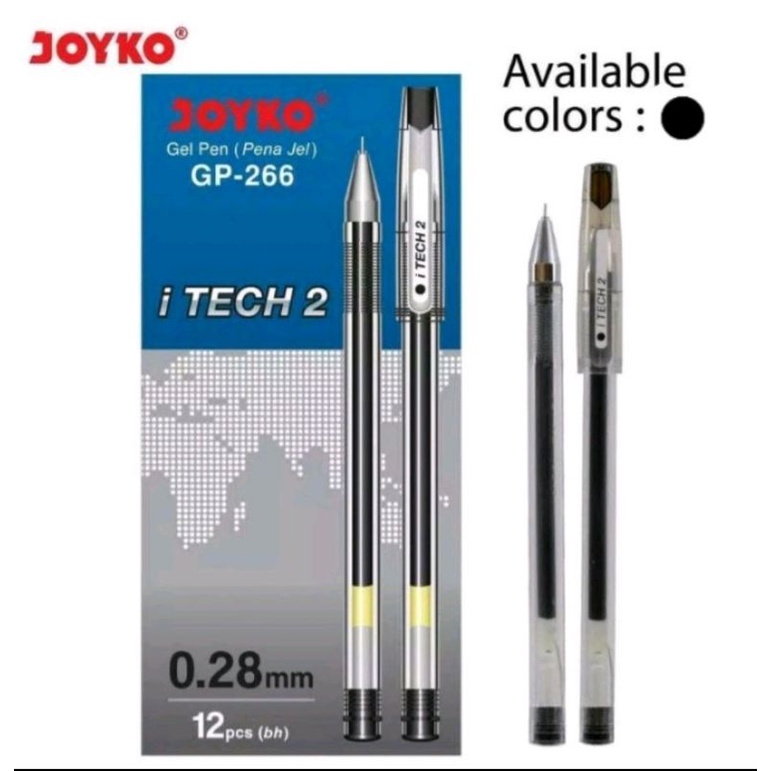 

PRODUK- GEL PEN PENA JEL I TECH 2 JOYKO GP 266 0,28 MM HITAM .