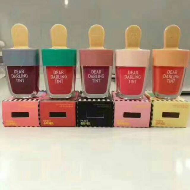Lipstick Liquid Etude House Water Gel Tint Ice Cream Lipstik