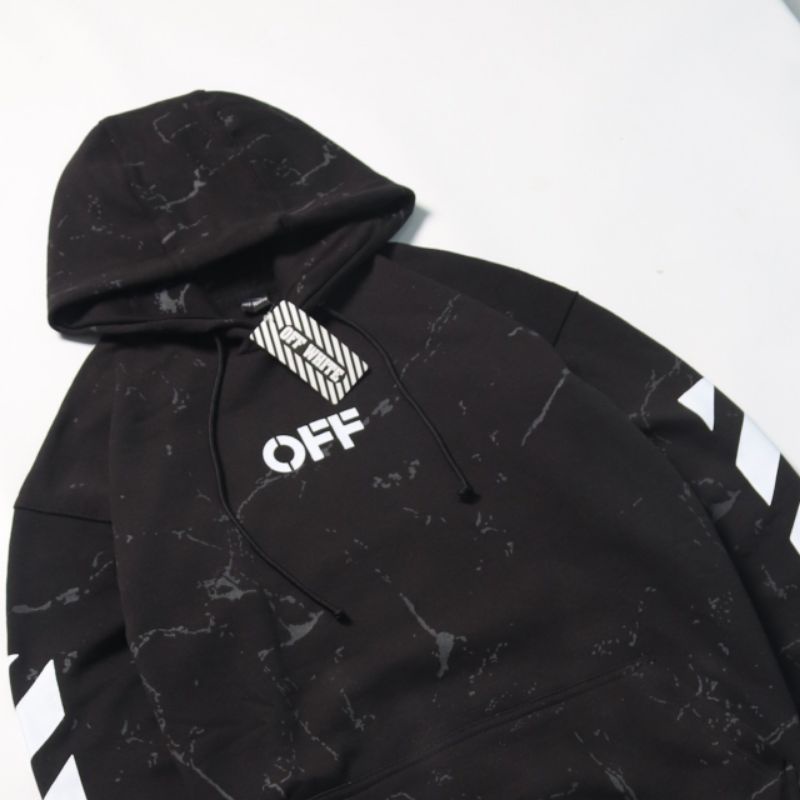 JAKET SWEATER HOODIE OW MARBLE SIMPLE HOOD QUALITY