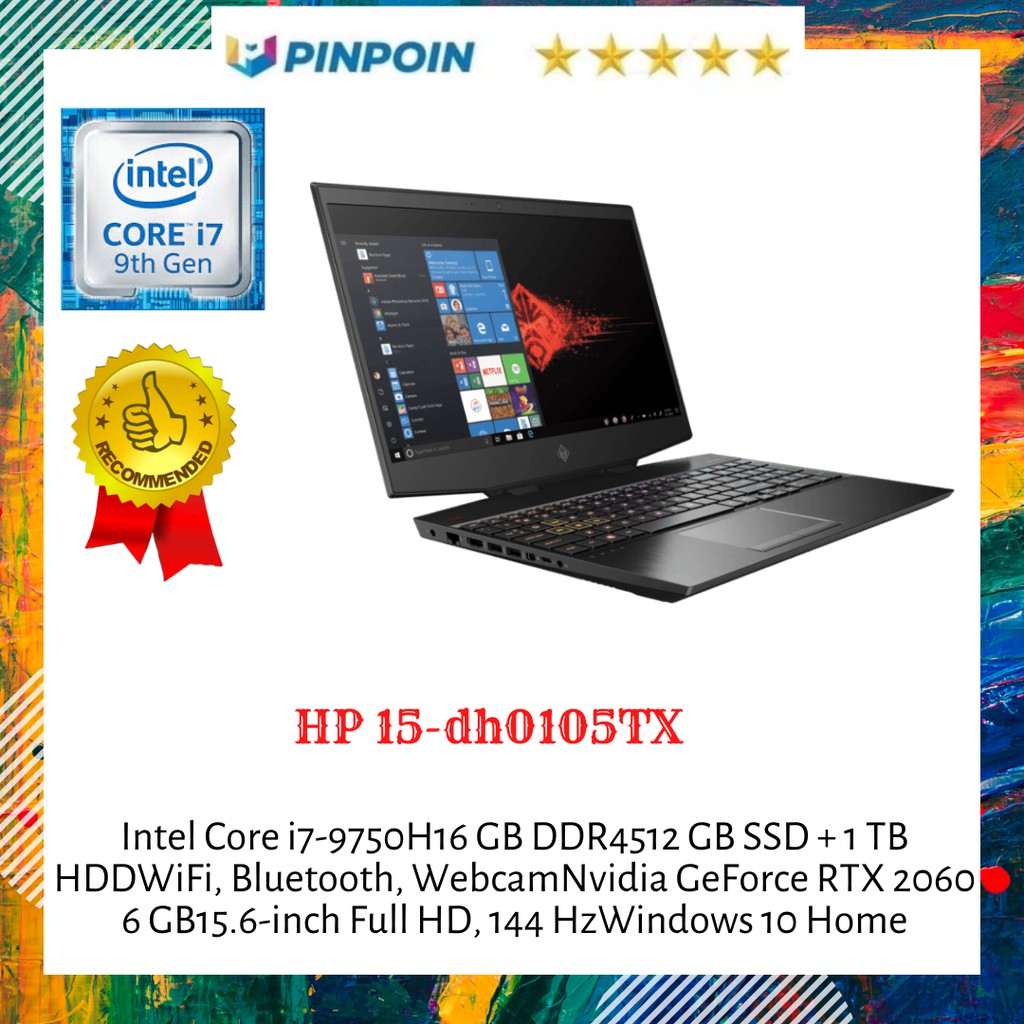 Laptop Gaming Omen By Hp 15 Dh0105tx Black Murah Garansi Resmi Shopee Indonesia