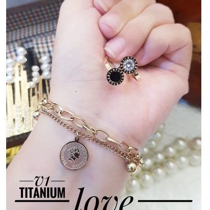 TiTanium set gelang cincin p929384