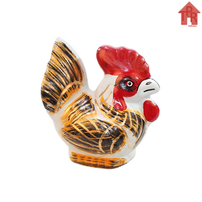 Gerabah - celengan tanah liat Ayam Jago tradisional T28 / size - S