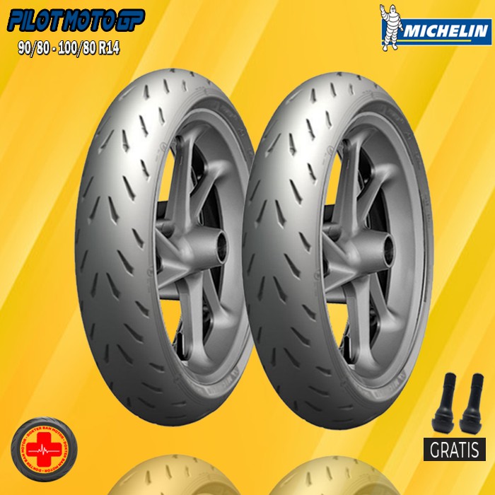 Paket Ban Motor Matic - SOFT COMPOUND // MICHELIN PILOT MOTOGP 90/80 - 100/80 Ring 14 Tubeless