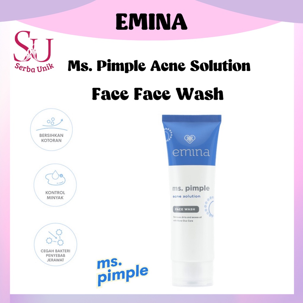 Emina Ms Pimple Acne Solution Face Wash 50ml | Pembersih Wajah