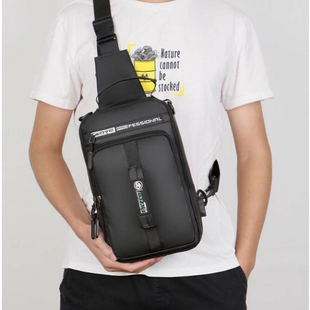 JinPaiDi Profesional Import Tas Selempang Multifungsi Waterproof Usb