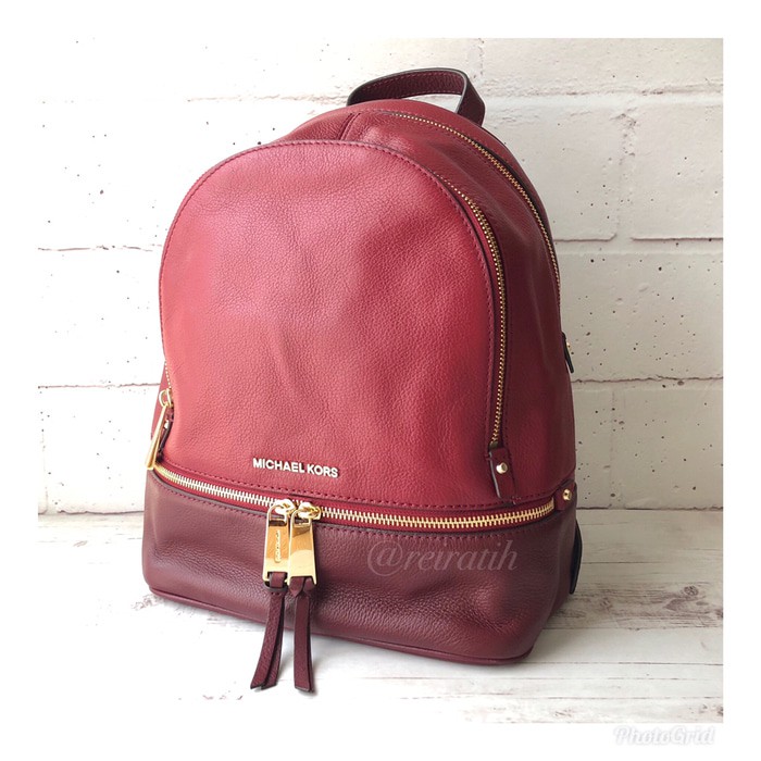 michael kors backpack maroon