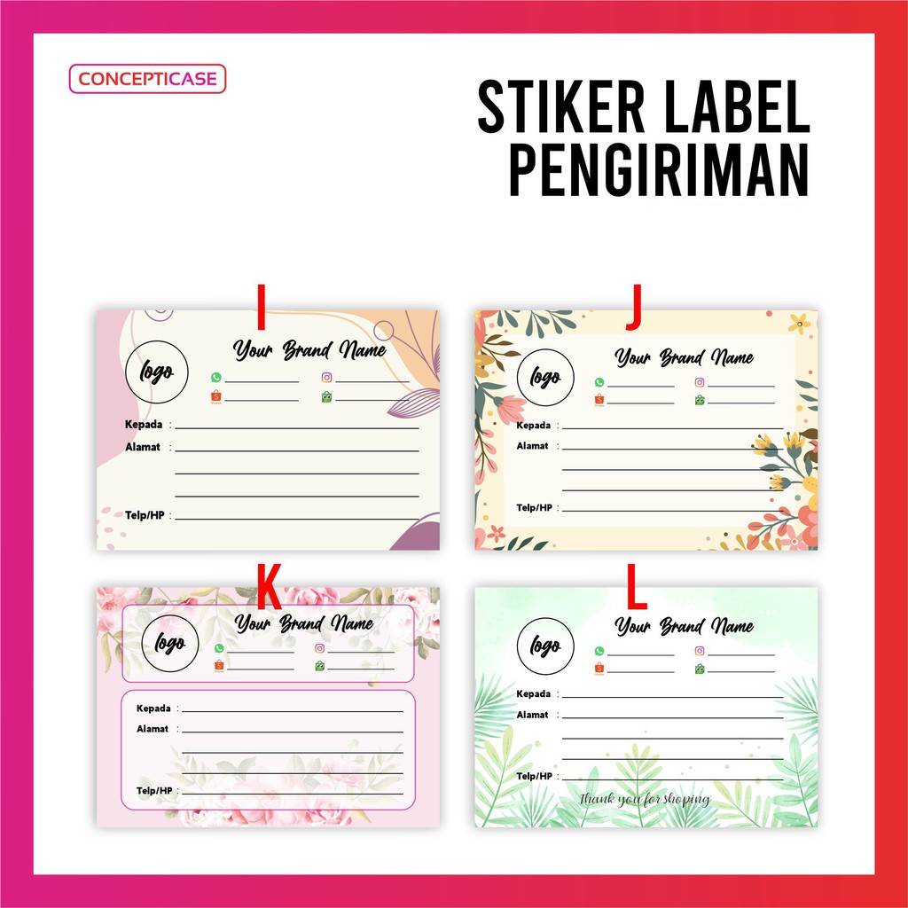 STIKER PENGIRIMAN / STIKER LABEL PENGIRIMAN ONLINE SHOP