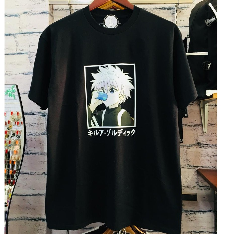 Tshirt Killua Zoldyck Chibi Black HxH Character Anime