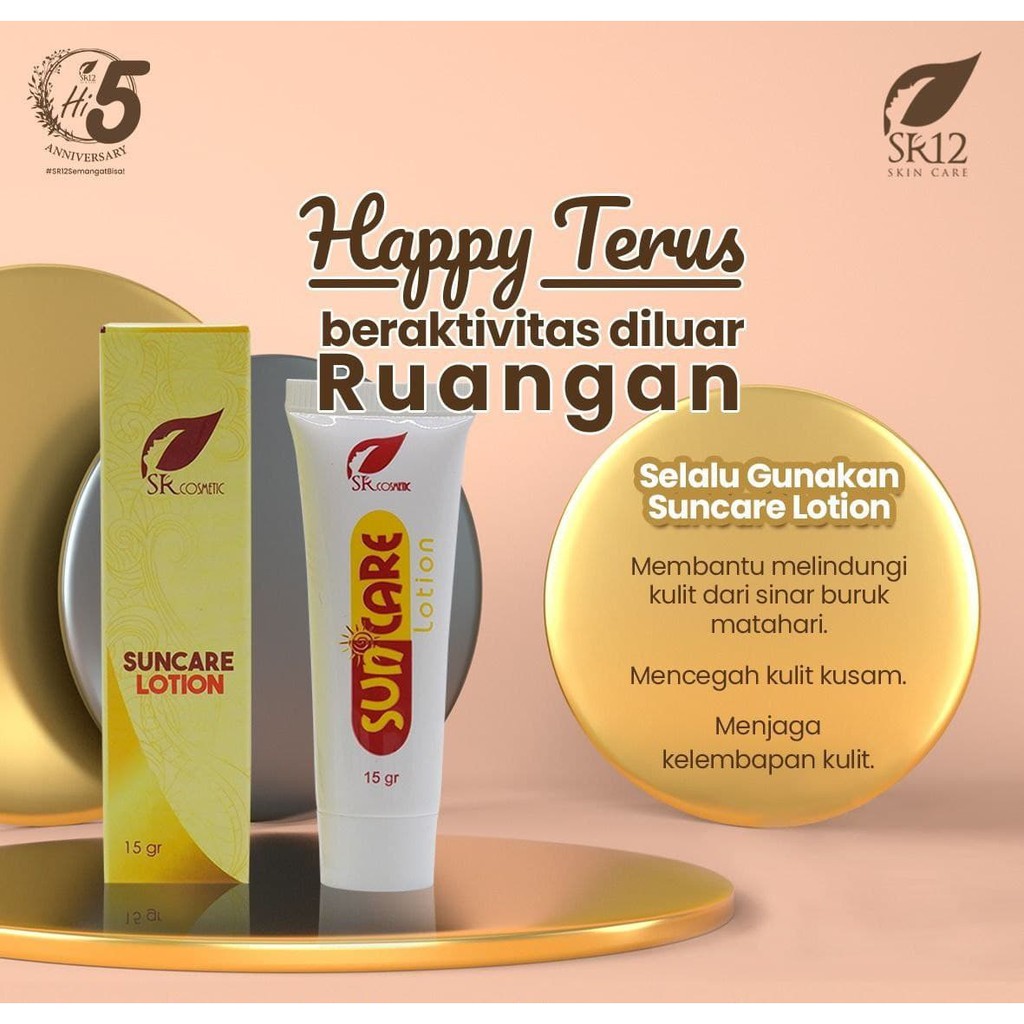 Suncare SR12 Sunscreen Wajah Berminyak dan Berjerawat Anti UV Untuk Dewasa Anak Skincare Ori