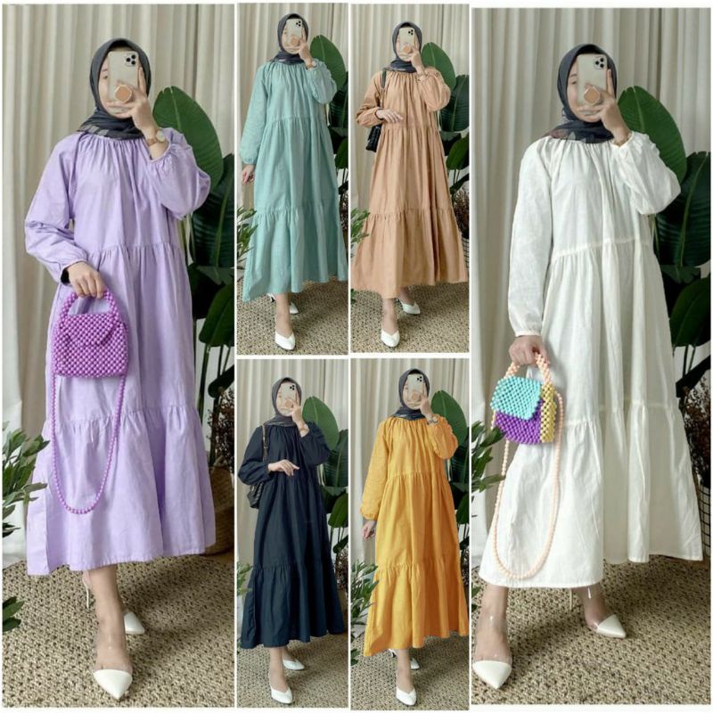 Sabrina Tunik Jumbo / Sabrina Dress Jumbo / Sabrina Dress Hitam / Sabrina Midi Dress Tunik / Sabrina