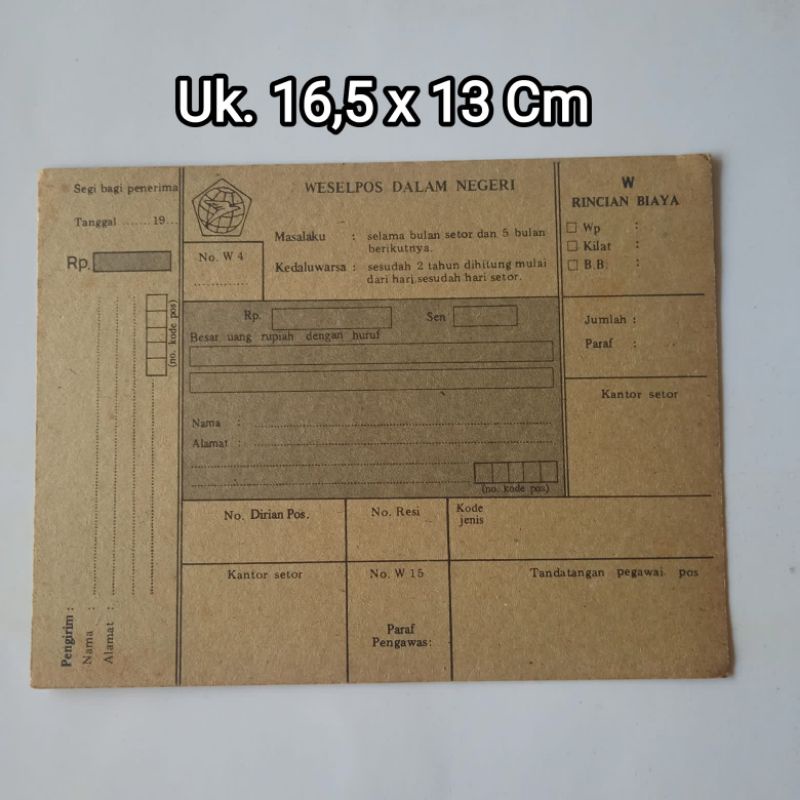 

Kertas wesel pos dalam negeriBarang Antik Lawas - Jadul- antik