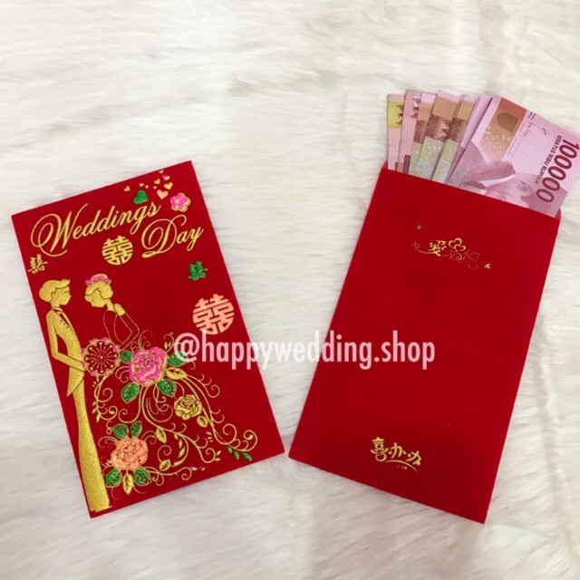 

Angpao Kain Bludru / Angpao Wedding Shuang xi 18cm