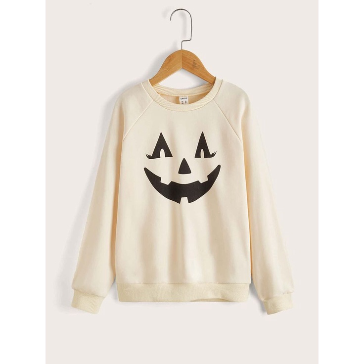 SWEATER CASUAL WANITA PRIA HAPPY HALLOWEEN FLEECE TEBAL HALUS MURAH TERBARU;