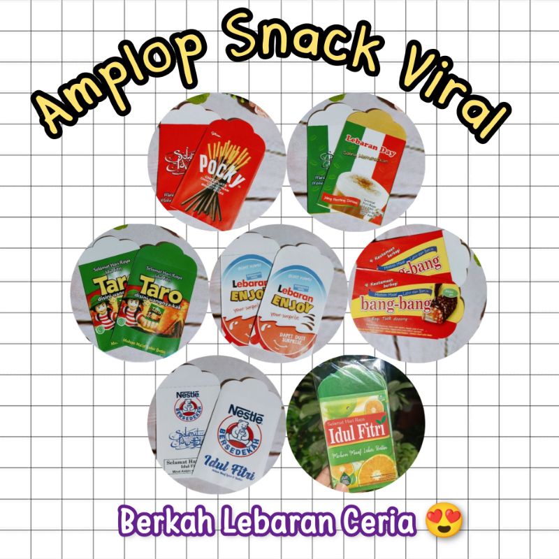 

(10lbr/pak) Amplop Lebaran Viral / Amplop ready stock bebas pilih motif