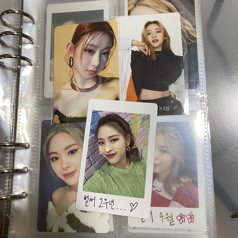 ryujin photocard pc nbd pola february + maybelline abs + chaeryeong pc itzy guess who