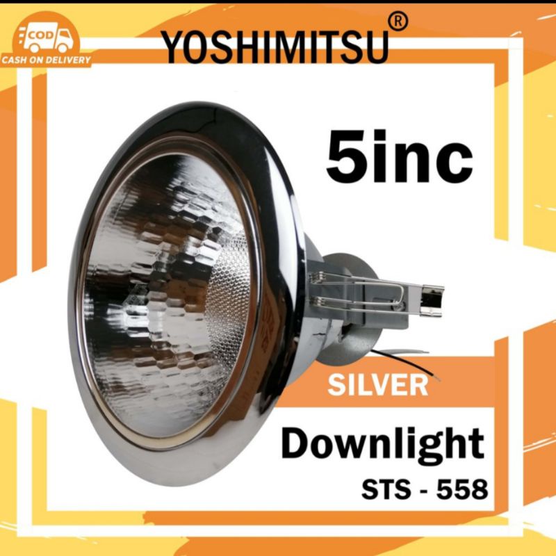 Downlight Yoshimitsu 5 in Fitting Lampu Yoshimitsu 5Inch Rumah Lampu Silver