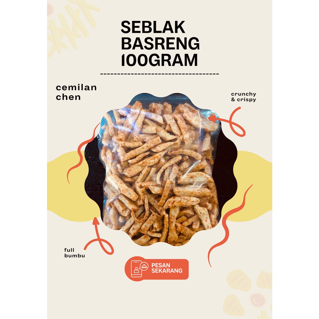 Basreng Stik Bumbu Basah / Basreng Pedas 100 Gram