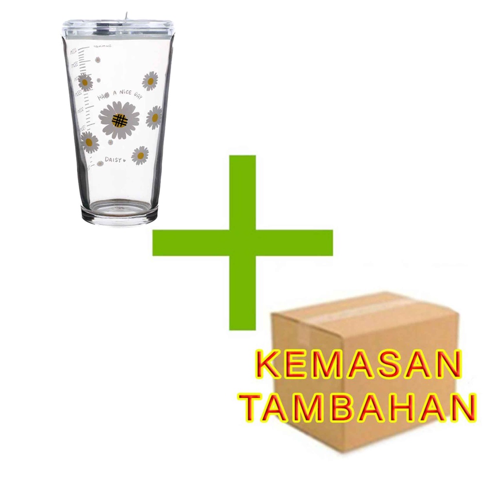 Gelas kaca * tumbler * Gelas ukur * Gelas Gambar lucu * 450ml-YS-19-12+PENGAMAN