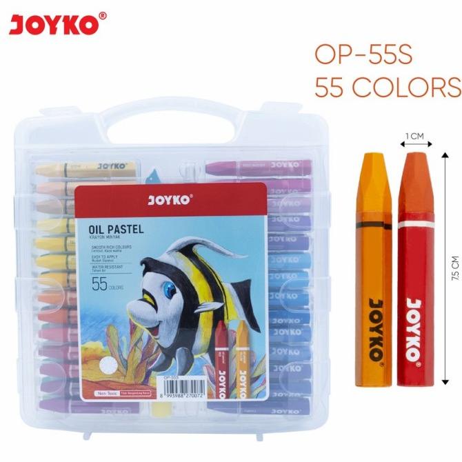 

Crayon oil pastel hexagonal Titi 55 warna