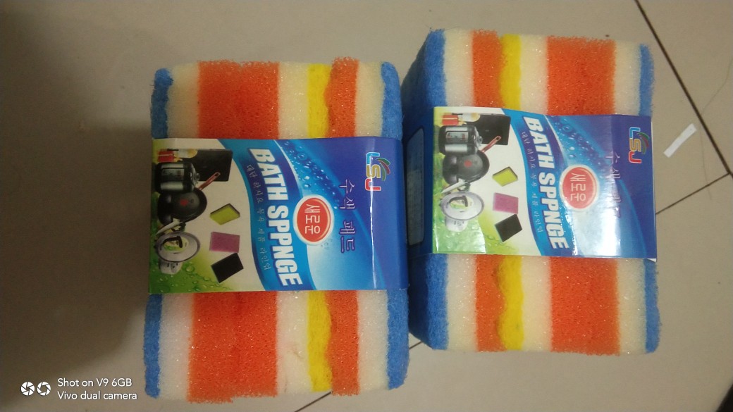 Promo Spon 6 Pcs / Busa Cuci Piring / Sponge Serbaguna Hl112 Isi 2 Pak