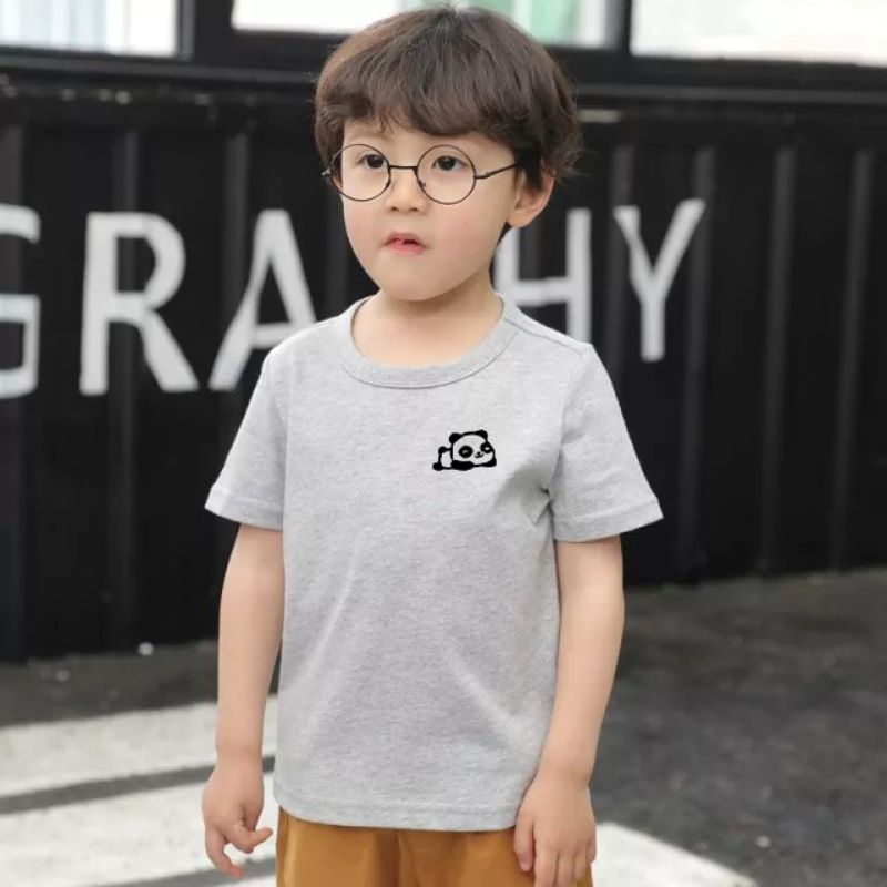 Kaos Anak Custom PANDA Kaos Anak Usia 2-10th Tshirt Baju Oblong Anak Kaos Oblong Anak