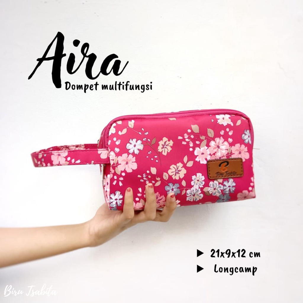 [COD] Aira by Biru Tsabita Pouch Dompet koin panjang lipat Longchamp wanita