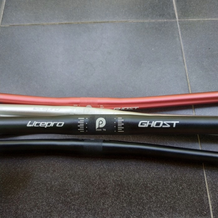 Handlebar LITEPRO GHOST flat 25,4x580 mm Stang Sepeda Lipat