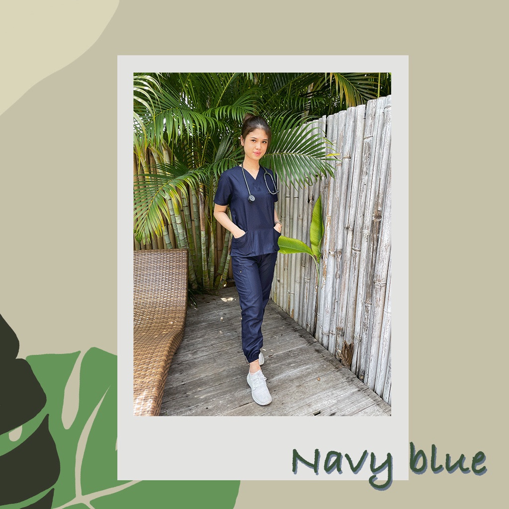 Baju jaga dokter | Baju jaga terawat | Scrub dokter | Scrub jaga | Baju OKA lengan pendek