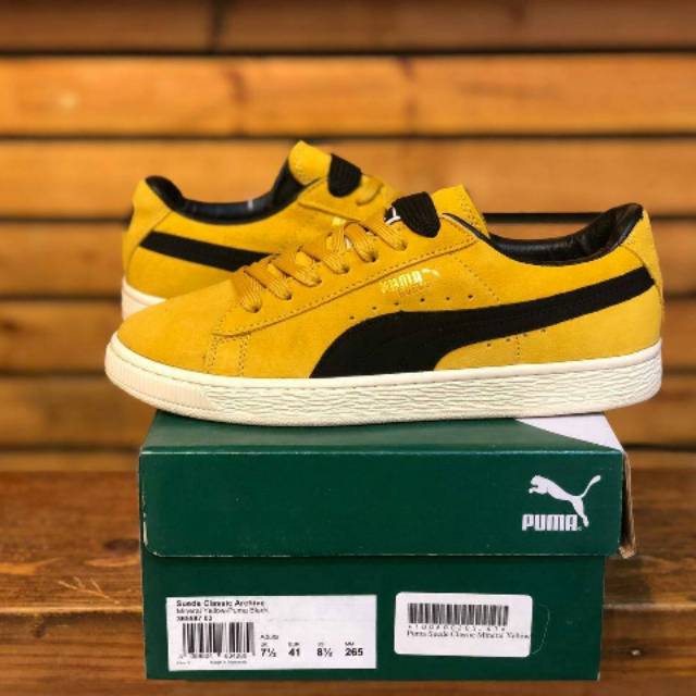 puma suede classic yellow