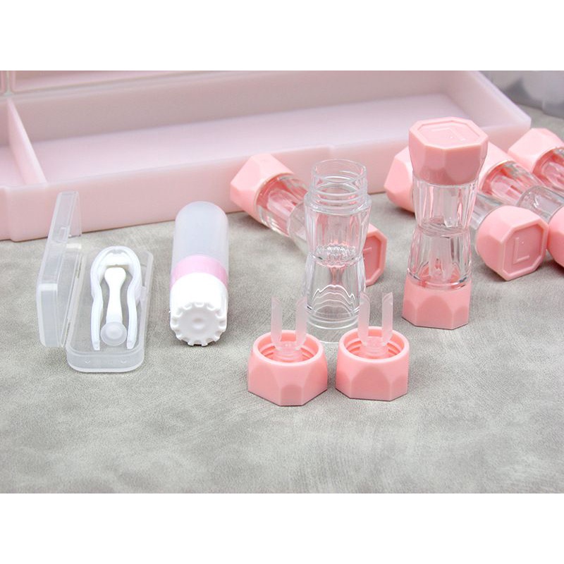 Tempat Softlens Tabung Besar isi 8 Case (Dengan capitan dan botol air). Softlens Case / wadah softlens