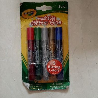 

Crayola 5 blazing color washable glitter glue