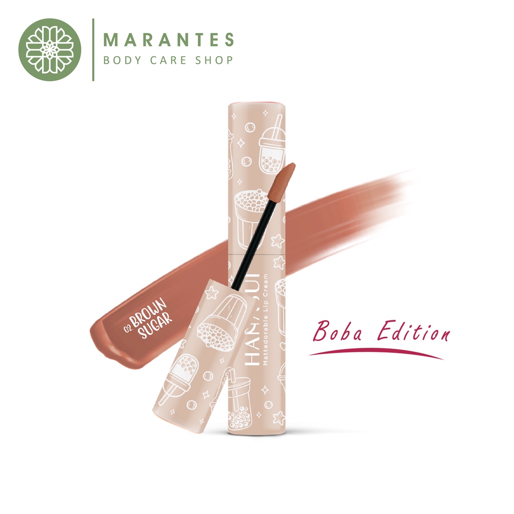 Hanasui Lip Cream Boba Edition 02 Brown Sugar