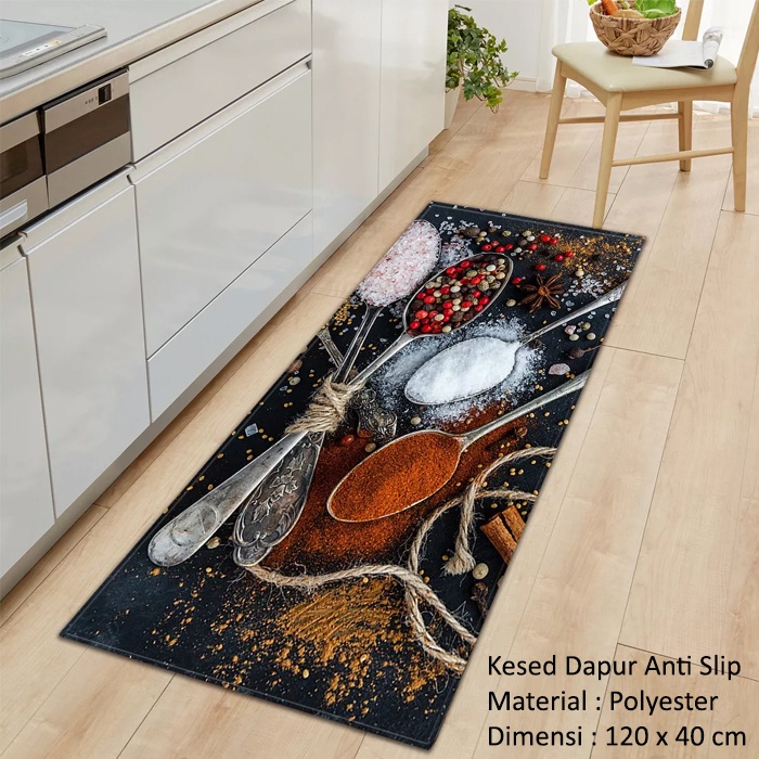 Keset Panjang Dekorasi Dapur Anti Slip Anti Air Kitchen Rug