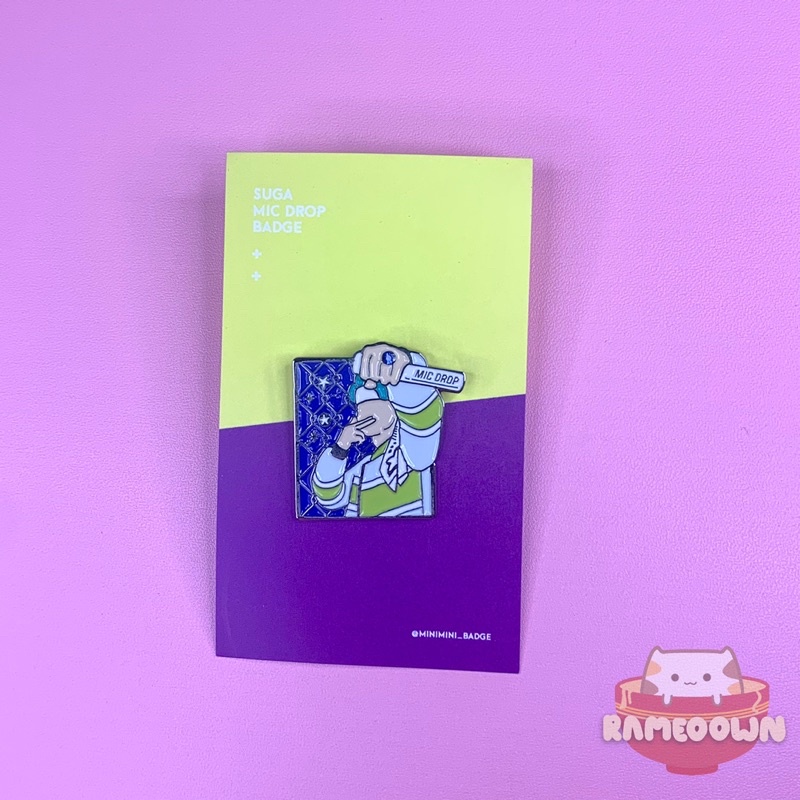 BTS SUGA MIC DROP ENAMEL PIN MINIMINI_BADGE