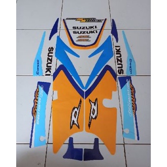 Striping Satria R Biru Putih / Stiker satria lumba Biru Putih