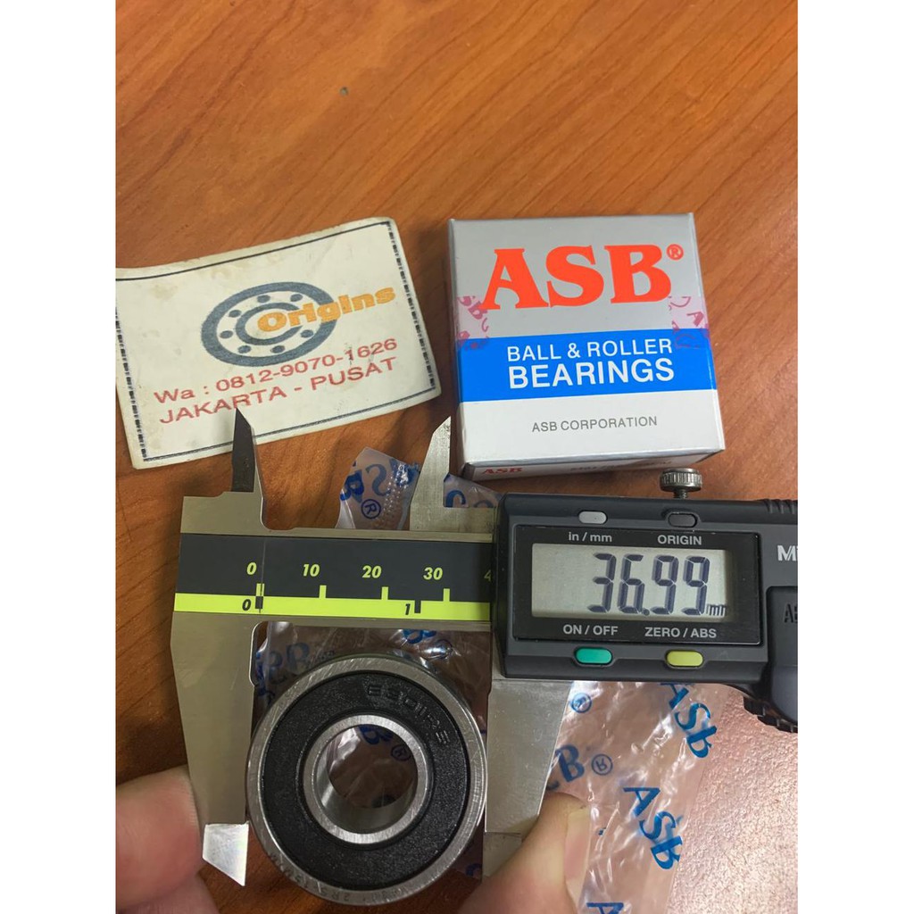 BEARING 6301-15 2RS ASB SPECIAL BORE 12MM MURAH