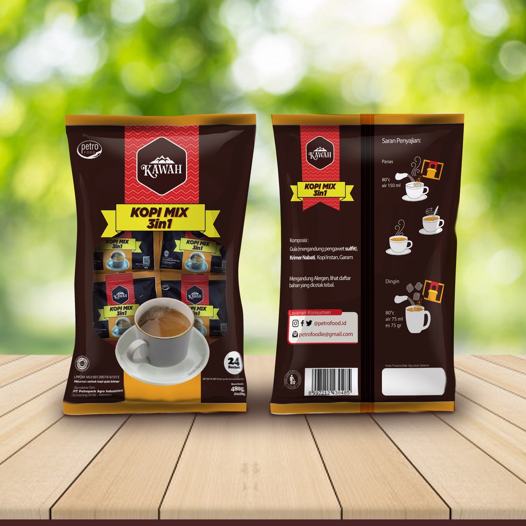 Jual Kopi Instant Kopi Kawah 1 Pack Isi 24 Sachet Kopi Sachet 3 in 1 Shopee Indonesia