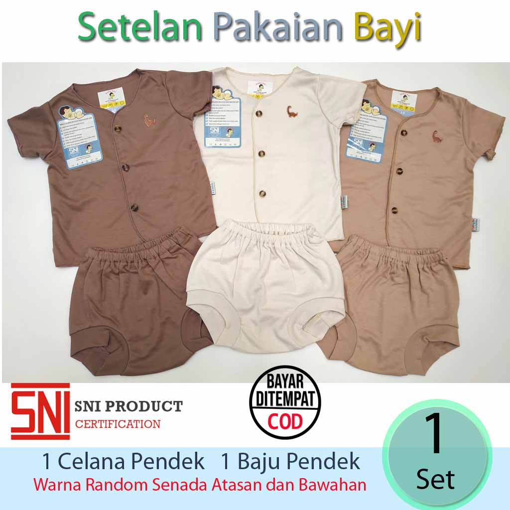 Setelan Pendek Bayi Laki-laki Baju Celana Bayi Baru Lahir Newborn Gift Set Baby Boy Kado BabyHai