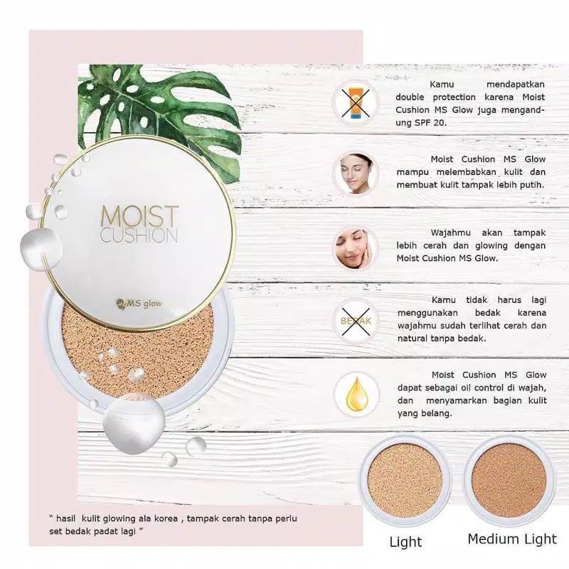 MS GLOW ULTRA MOIST CUSHION LIGHT &amp; MEDIUM | CUSHION MS GLOW