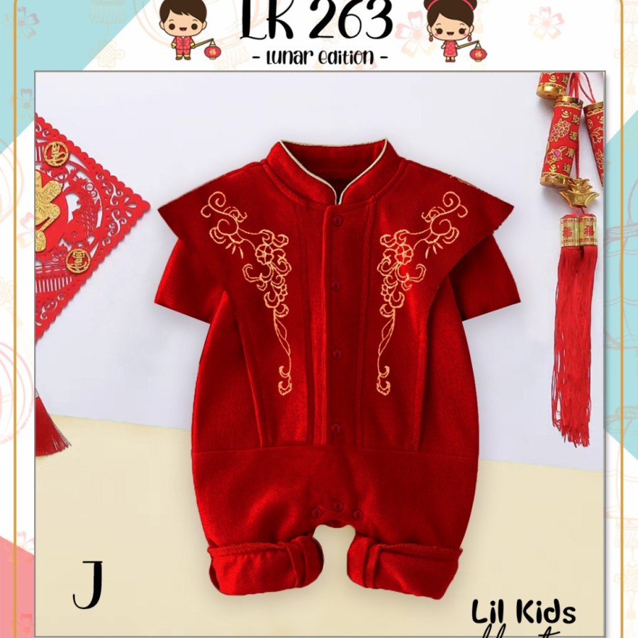 QUEEN BJ291 baju jumper imlek anak bayi 0-18 bulan laki perempuan jumper xincia baby balita-4