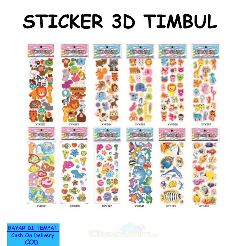 

STIKER STICKER ANAK TEMPELAN 3D TIMBUL 3 DIMENSI MURAH KUALITAS BAGUS
