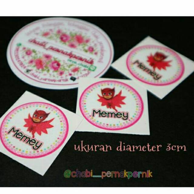 Stiker nama BULET LUCU