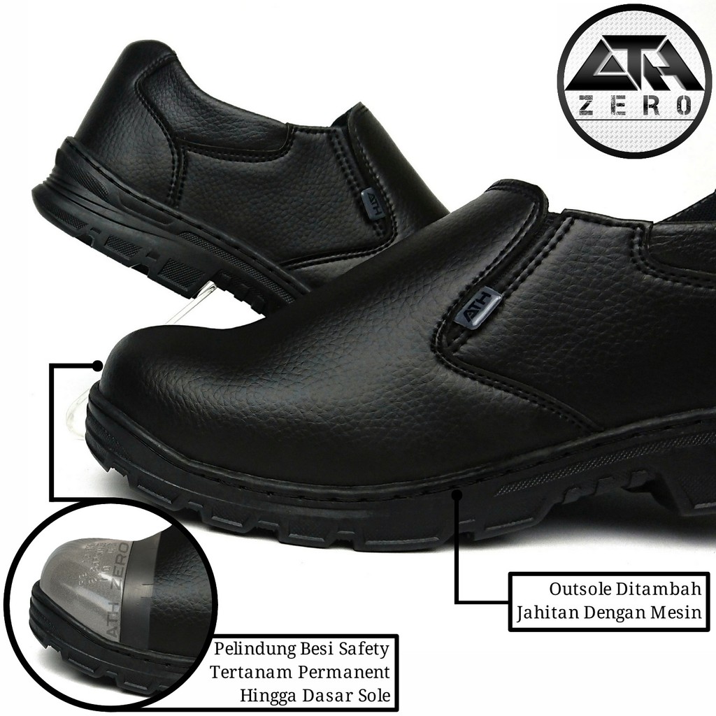 Sepatu Safety Slop Safety Slip on Sepatu Kerja safety Selop Safety Shoes Septy Tanpa Tali Slip-On Septi Slip On Savety Sepatu Industri Proyek Septy Sepatu Sefty Pria